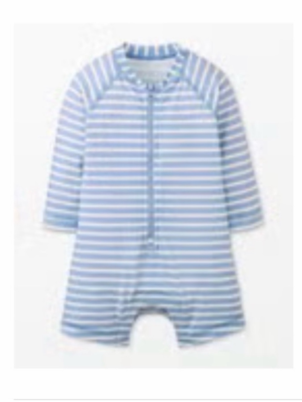 Hanna Andersson Storm Blue & White Striped Baby Rashguard